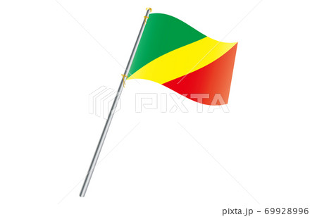 新世界の国旗2：3Verグラデーション波ポール　コンゴ共和国