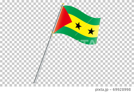 Flag of the New World 2: 3 Ver Gradation Wave Pole Sao Tome Principe 69928998