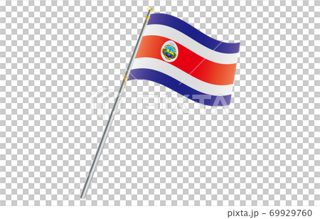 Flag of the New World 2: 3 Ver Gradation Wave Pole Costa Rica 69929760