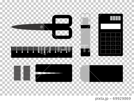 文具套裝插圖(單色) 文具套裝插圖(單色) 69929869