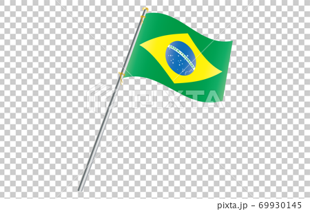 新世界の国旗2：3Verグラデーション波ポール　ブラジル 69930145