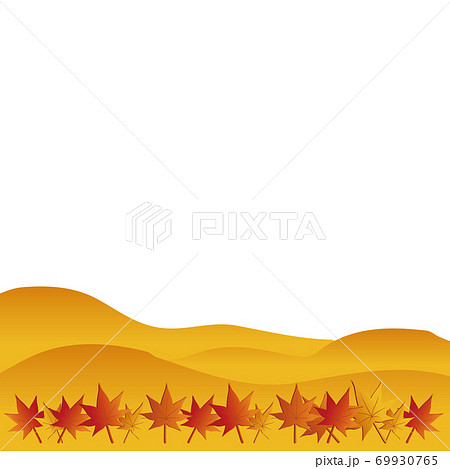 秋 紅葉 風景 背景イラスト素材のイラスト素材