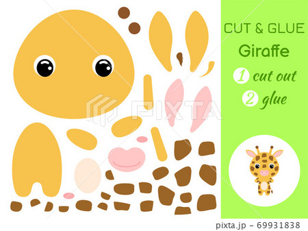 Cut and glue baby giraffe. Education developing worksheet. Color paper game for preschool children. Cut parts of image and glue on paper. Cartoon character. Colorful vector stock illustration. Cut and glue baby giraffe. Education developing worksheet. Color paper game for preschool children. Cut parts of image and glue on paper. Cartoon character. Colorful vector stock illustration. 69931838