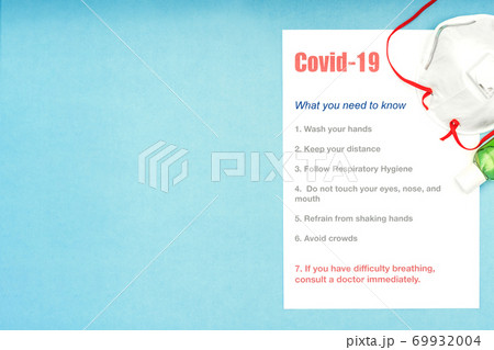 Coronavirus, Covid-19. How not to get infected, a reminder to inform the public, personal protective equipment. Coronavirus, Covid-19. How not to get infected, a reminder to inform the public, personal protective equipment. 69932004