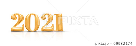 2021 happy new year golden number (3d rendering) on white studio room,Holiday card,Leave space for adding text. 2021 happy new year golden number (3d rendering) on white studio room,Holiday card,Leave space for adding text. 69932174