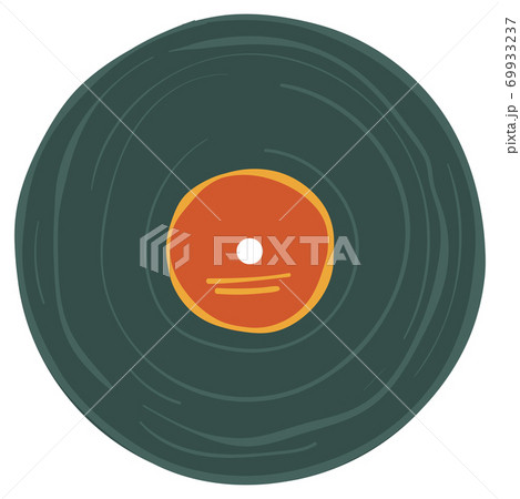 Old vinyl plate with label, music record on tape Old vinyl plate with label, music record on tape 69933237