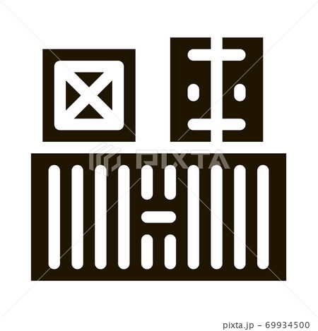 Cargo Containers Icon Vector Glyph Illustration 69934500