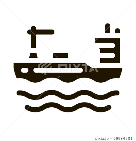 Tanker At Sea Icon Vector Glyph Illustration 69934501