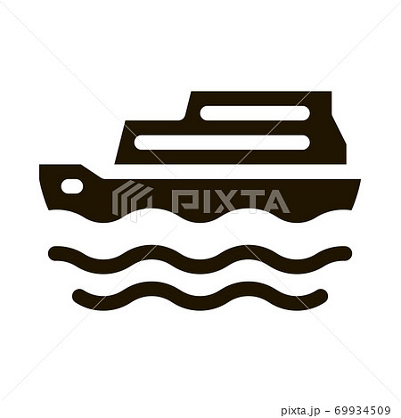 Pleasure Boat Icon Vector Glyph Illustration 69934509