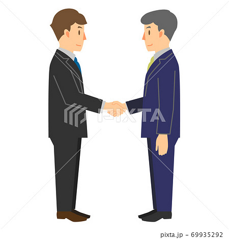 握手する2人のビジネスマン 握手する2人のビジネスマン 69935292