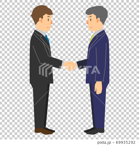 Two businessmen shaking hands - Stock Illustration [69935292] - PIXTA