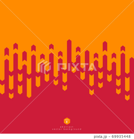 Abstract Vector background merge of 2 colors with red tones. The ends of the lines and elements are arrow shape. Abstract Vector background merge of 2 colors with red tones. The ends of the lines and elements are arrow shape. 69935448