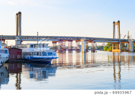 Abandoned old bridge Dnipro Kyiv Abandoned old bridge Dnipro Kyiv 69935967