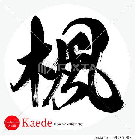 楓・Kaede（筆文字・手書き）のイラスト素材 [69935987] - PIXTA