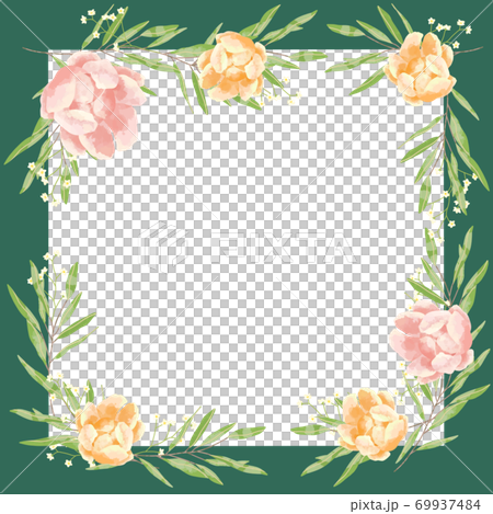 A frame of roses, forget-me-nots and eucalyptus with a gentle touch A frame of roses, forget-me-nots and eucalyptus with a gentle touch 69937484