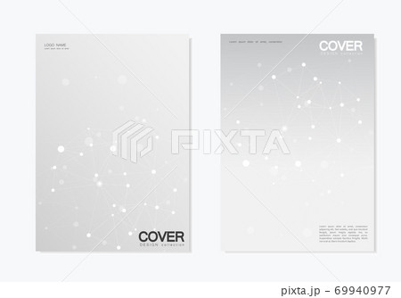 Brochure template design. Abstract connect polygonal network background with dots and lines Brochure template design. Abstract connect polygonal network background with dots and lines 69940977