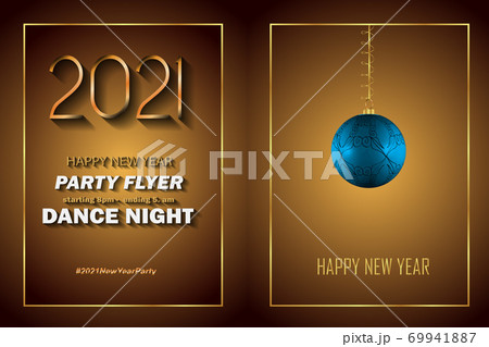 2021 Happy New Year background for your seasonal invitations, festive posters, greetings cards. 69941887