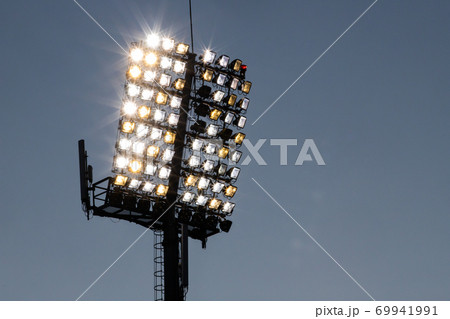 stadium lights reflector and dark blue sky stadium lights reflector and dark blue sky 69941991