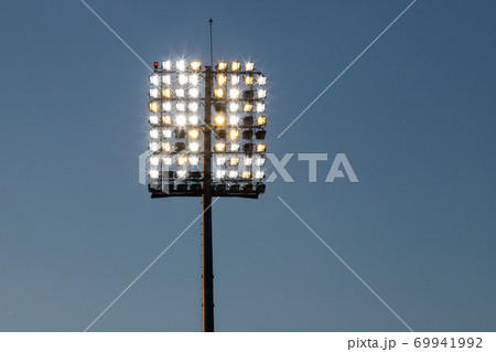 stadium lights reflector and dark blue sky stadium lights reflector and dark blue sky 69941992