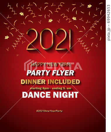 2021 Happy New Year background for your seasonal invitations, festive posters, greetings cards. 69942653