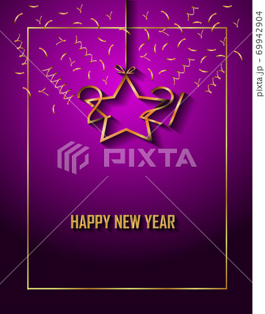 2021 Happy New Year background for your seasonal invitations, festive posters, greetings cards. 69942904