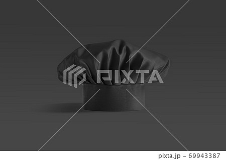 Download Blank black toque chef hat mockup stand, dark...のイラスト素材 ...