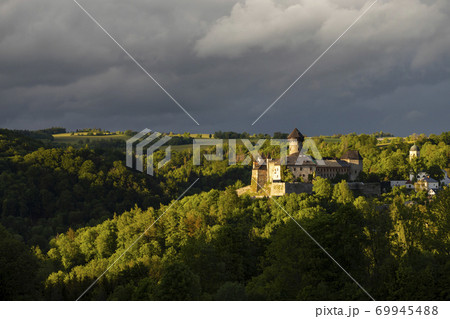 Sovinec castle in Nizky Jesenik, Northern Moravia, Czech republic 69945488