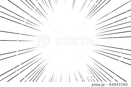 漫画風背景素材 集中線と稲妻の効果のイラスト素材