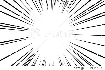 漫画風背景素材 集中線と稲妻の効果のイラスト素材
