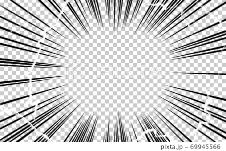 卡通風格背景素材：集中線和閃電效果 69945566