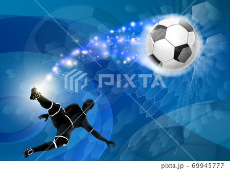 Soccer Silhouette Man Abstract Football Backgroundのイラスト素材