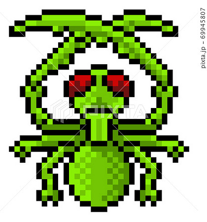Praying Mantis Bug Insect Pixel Art Game Icon 69945807