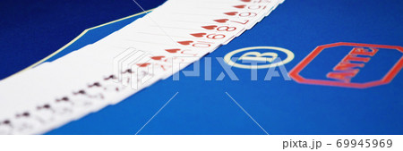 Playing cards game in casino, gambling ad 69945969