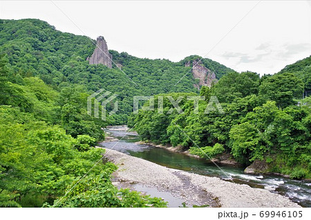岩手風景 馬仙峡の男神岩・女神岩 岩手風景 馬仙峡の男神岩・女神岩 69946105