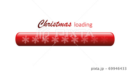 christmas loading bar with snowflake 69946433