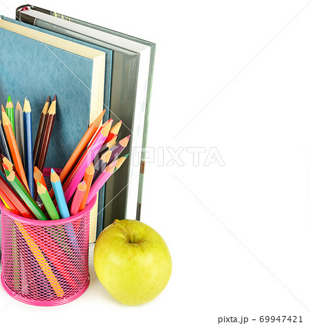 school supplies isolated on white background. Back to school . Free space for text. 69947421