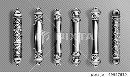 Silver door handles in baroque style classic knobs Silver door handles in baroque style classic knobs 69947659