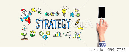 Strategy with person using smartphone 69947725