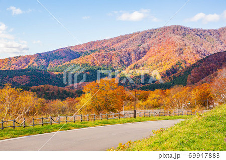 秋田仙北の秋 紅葉の田沢湖高原 秋田仙北の秋 紅葉の田沢湖高原 69947883