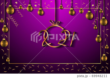 2021 Happy New Year Background for your seasonal flyers and greetings card or Christmas invitations. 69948211