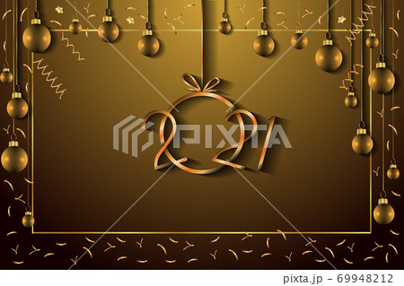 2021 Happy New Year Background for your seasonal flyers and greetings card or Christmas invitations. 69948212