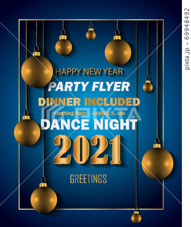 2021 Happy New Year background for your seasonal invitations, festive posters, greetings cards. 69948492