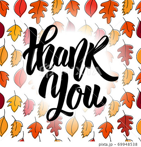 Thank you. Hand drawn positive quote. Vector illustration 69948538