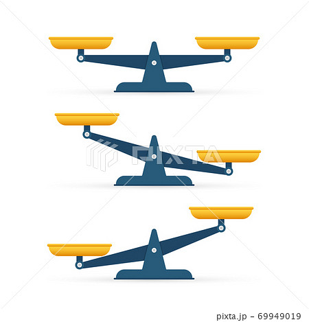 Scales icon. Libra isolated on white background. Vector stock illustration. 69949019