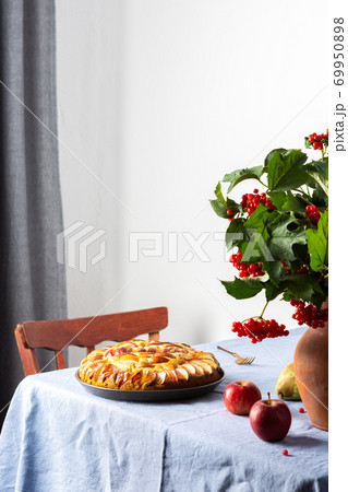 Delicious apple pie on the table Delicious apple pie on the table 69950898