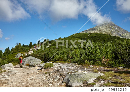 Mountains hiking trail in the Tatras 69951216