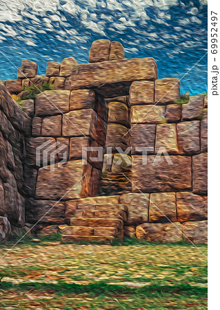 Walls and door at Sacsayhuaman in Cuszco 69952497