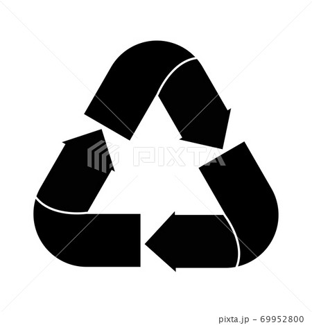 Recycle arrows black icon isolated 69952800