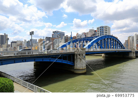 東京 隅田川にかかる駒形橋 東京 隅田川にかかる駒形橋 69953775