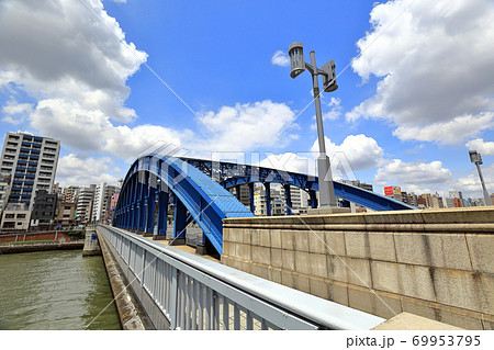 東京 隅田川にかかる駒形橋 東京 隅田川にかかる駒形橋 69953795